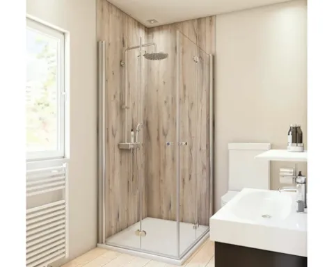 Duschrückwand BREUER Express Q72 Eiche Landhaus Holzoptik 210 x 100 cm 1413533000202