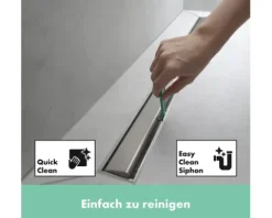 Duschrinne hansgrohe RainDrain Compact 700 mm edelstahl gebürstet 56176800