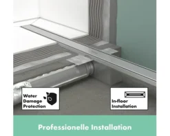 Duschrinne hansgrohe RainDrain Compact 700 mm edelstahl gebürstet 56176800