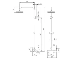 Duschsäule inkl. Einhebelmischer Schulte Modern chrom D969261 02