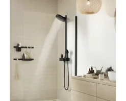 Duschsäule inkl, Thermostat hansgrohe Pulsify S schwarz 24241670