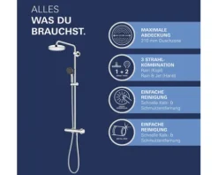 Duschsäule inkl. Thermostat GROHE Vitalio Start 210 chrom 26538000