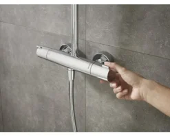 Duschsäule inkl. Thermostat hansgrohe Crometta E Showerpipe 240 1jet chrom 27271000