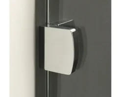 Duschtür mit Seitenwand mit Drehtür BREUER Avanta rahmenlos 90 x 90 cm Profil chrom Klarglas Türanschlag links Seitenwandanschlag rechts