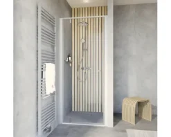 Duschtür in Nische mit Drehtür SCHULTE Trend 2.0 ExpressPlus 90 cm Profil aluminium Klarglas Schmutzabweisende Glasbeschichtung Reversibel