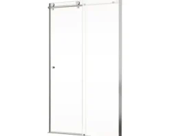 Duschtür in Nische mit Gleittür/Schiebetür SCHULTE MasterClass ExpressPlus 120 cm Profil chrom Klarglas schmutzabweisende Glasbeschichtung Türanschlag rechts