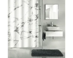 Duschvorhang Kleine Wolke Marble anthrazit Textil 180 x 200 cm