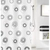 Duschvorhang Kleine Wolke Luna schwarz/weiß Textil 180 x 200 cm