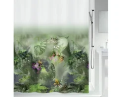 Duschvorhang spirella JUNGLE Textil 180 x 200 cm grün 10.20157