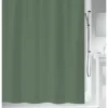 Duschvorhang spirella Primo Textil Polyester (PES) 180 x 200 cm dark green dunkelgrün