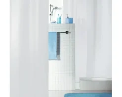 Duschvorhang spirella Primo weiß Textil 240 x 200 cm