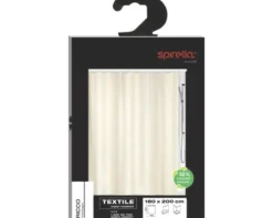 Duschvorhang spirella Ricco Textil 180 x 200 cm weiß