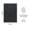 Duschwanne aus Harz 150x80 h 2,5cm anthrazitgrau komplett mit Abdeckgitter aus Stahl | Muse