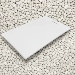 Duschwanne 120X90 cm Weiß Vulcano Line PLUS Aus Harz und Marmorpulver Mit Seitengitter AUS MARMORESINA - FRASCIO