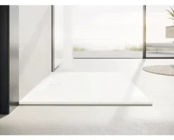Duschwanne KALDEWEI SUPERPLAN ZERO 1556-5 100 x 120 x 3.7 cm alpinweiß glänzend mit extraflachen Wannenträger 355647980001