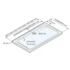 Duschwannen Komplettset SCHULTE ExpressPlus 75 x 90 x 3.5 cm weiß glänzend EP207590 04