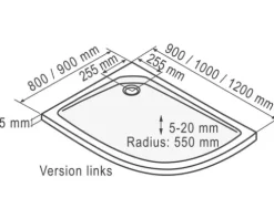 Duschwannen Komplettset SCHULTE Extra-flach 90 x 80 x 3.5 cm alpinweiß glänzend D20017 04