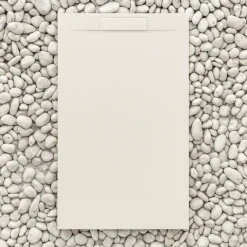 Duschwanne 140X100 cm BEIGE Vulcano Line PLUS aus Harz und Marmorpulver mit Seitengitter AUS MARMORESINA - FRASCIO