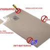 Duschwanne 90X100 cm Vulcano Line Slim Anthrazitfarbe aus Kunstharz und Marmorpulver mit freiem Abfluss - FRASCIO