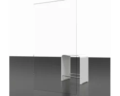 Eckeinstieg mit Drehfalttür SCHULTE AlexaStyle 2.0 75 x 90 cm Profil aluminium Klarglas Reversibel