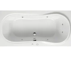 Einbau Whirlpool Rechteckbadewanne Körperformbadewanne OTTOFOND Tivoli 90 x 190 cm weiß glänzend 56470