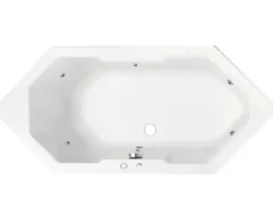 Einbau Whirlpool Sechseckbadewanne Eckbadewanne OTTOFOND York 80 x 180 cm weiß glänzend 56250