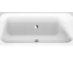 Einbaubadewanne Rechteckbadewanne mit Rundung DURAVIT Happy D,2 70 x 160 cm weiß glatt 700309000000000