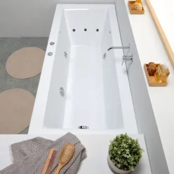 Einbauwanne mit Whirlpool aus hochwertigem Acryl-Material, rechteckig | Adele