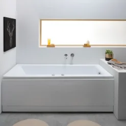 Einbauwanne mit Whirlpool aus hochwertigem Acryl-Material, rechteckig | Adele