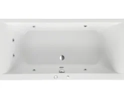 Einbau Whirlpool Rechteckbadewanne Körperformbadewanne OTTOFOND Wistula 80 x 190 cm weiß glänzend 56660