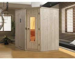 Elementsauna Weka Kiruna HT Gr.2 ohne Ofen und Fenster mit Holztüre und Isolierglas wärmegedämmt