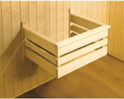 Elementsauna Weka Kiruna GT Gr.1 inkl.3,6 kW Ofen u.integr.Steuerung mit graphitfarbeneer Ganzglastüre