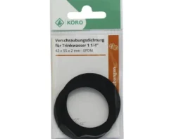 EPDM-Ring 42x55x2 mm 70 Sh.A für Verschraubung 1 1/4