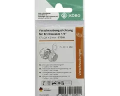 EPDM-Ring 17 x 24 x 2 mm 70 Sh.A für Verschraubung 1/4