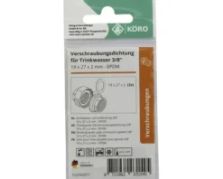 EPDM-Ring 19 x 27 x 2 mm 70 Sh.A für Verschraubung 3/8"