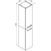 FACKELMANN Hochschrank B.perfekt BxHxT 30,5 x 159 x 32 cm Dark Oak