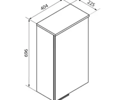 FACKELMANN Hängeschrank Style/Kara links BxHxT 40 x 70 x 27 cm anthrazit fertig montiert