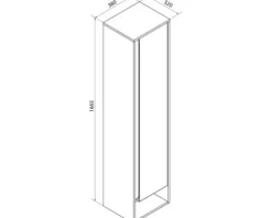 FACKELMANN Hochschrank Natura links BxHxT 38 x 166,5 x 23 cm Asteiche