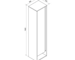 FACKELMANN Hochschrank Natura rechts BxHxT 38 x 166,5 x 23 cm Asteichem