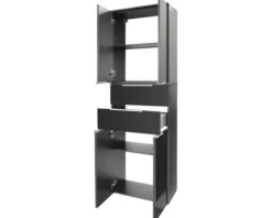 FACKELMANN Hochschrank Style/Kara BxHxT 61 x 176 x 32 cm anthrazit fertig montiert