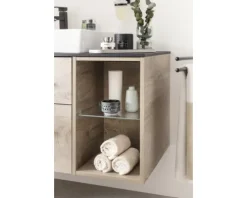 FACKELMANN Regal O x ford unten BxHxT 30 x 50,9 x 49 cm Eiche natur Oak 2 Fächer