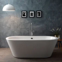 Feistehende Badewanne glänzend weiß | Cynderella