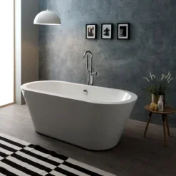 Feistehende Badewanne glänzend weiß | Cynderella