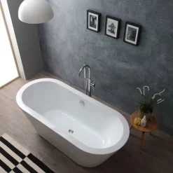 Feistehende Badewanne glänzend weiß | Cynderella