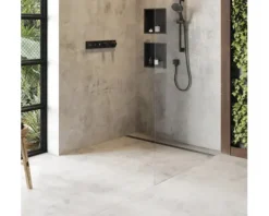 Fertigset Duschrinne hansgrohe RainDrain Match Plus 755 mm weiß matt 56215700 ohne Installationsset und den uBox Grundkörper