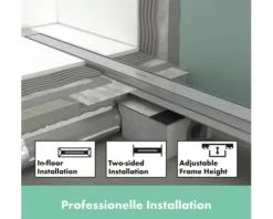 Fertigset Duschrinne hansgrohe RainDrain Match Plus 755 mm weiß matt 56215700 ohne Installationsset und den uBox Grundkörper