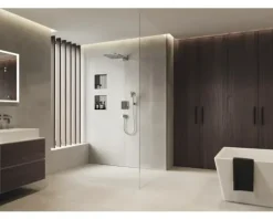 Fertigset Duschrinne hansgrohe RainDrain Match Plus 755 mm weiß matt 56215700 ohne Installationsset und den uBox Grundkörper