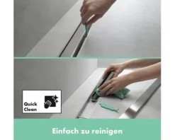 Fertigset Duschrinne hansgrohe RainDrain Match Plus 755 mm weiß matt 56215700 ohne Installationsset und den uBox Grundkörper