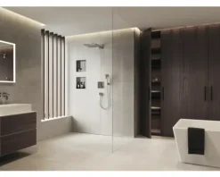 Fertigset Duschrinne hansgrohe RainDrain Match Plus 755 mm schwarz matt 56215670 ohne Installationsset und den uBox Grundkörper