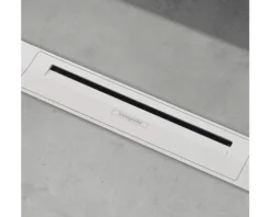 Fertigset Duschrinne hansgrohe RainDrain Flex 700 mm kürzbar weiß matt 56043700 ohne Grundkörper